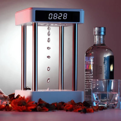 Anti Gravity Waterfall Fountain Clock With Anion Purifying Lamp
