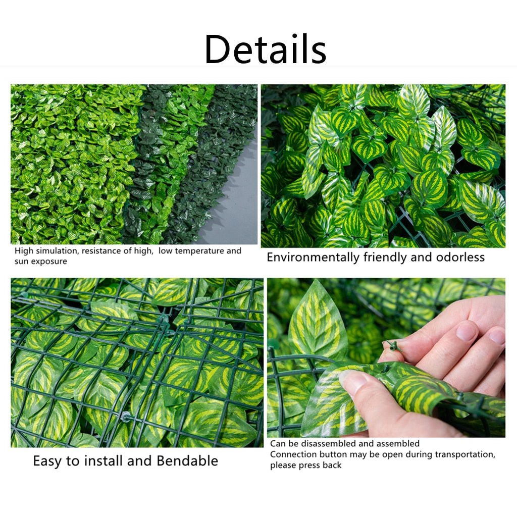 Artificial Privacy Leaf Fence Screen Greenery For Outdoor Garden Patio