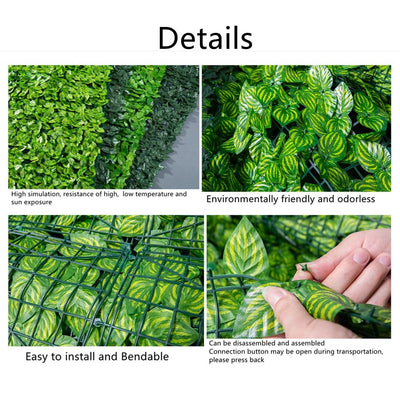 Artificial Privacy Leaf Fence Screen Greenery For Outdoor Garden Patio