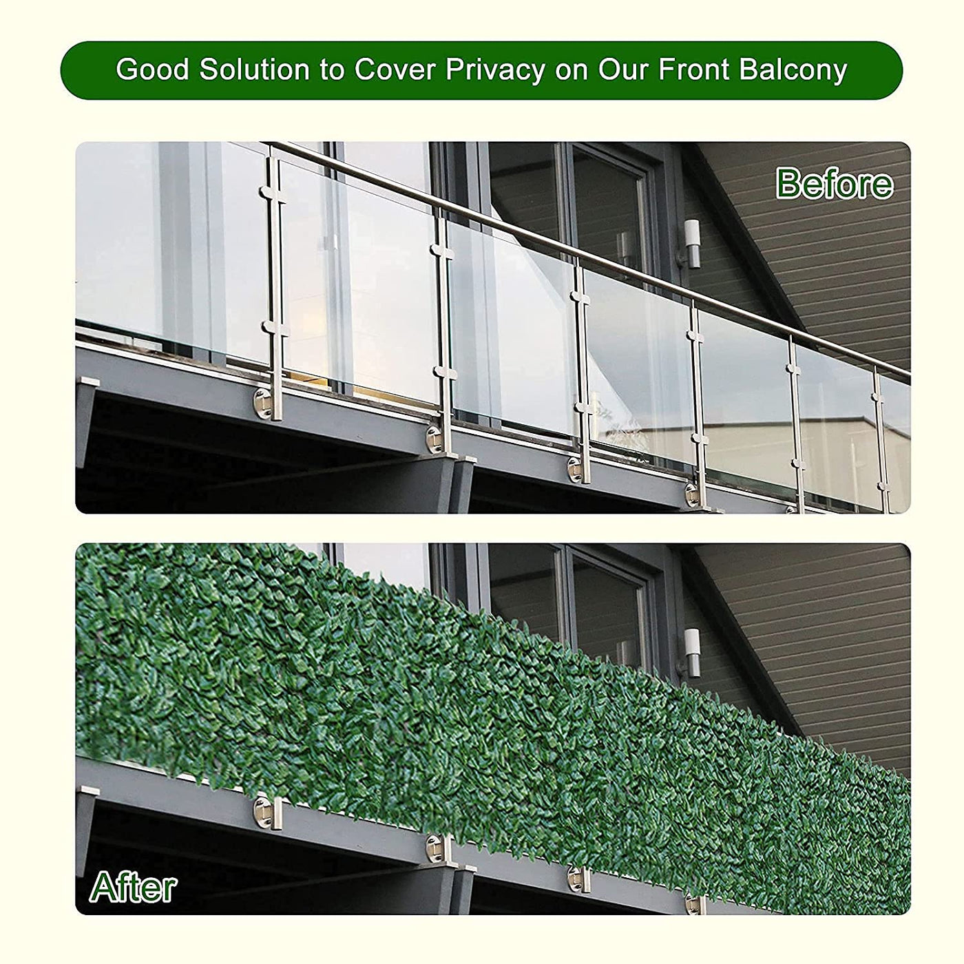 Artificial Privacy Leaf Fence Screen Greenery For Outdoor Garden Patio