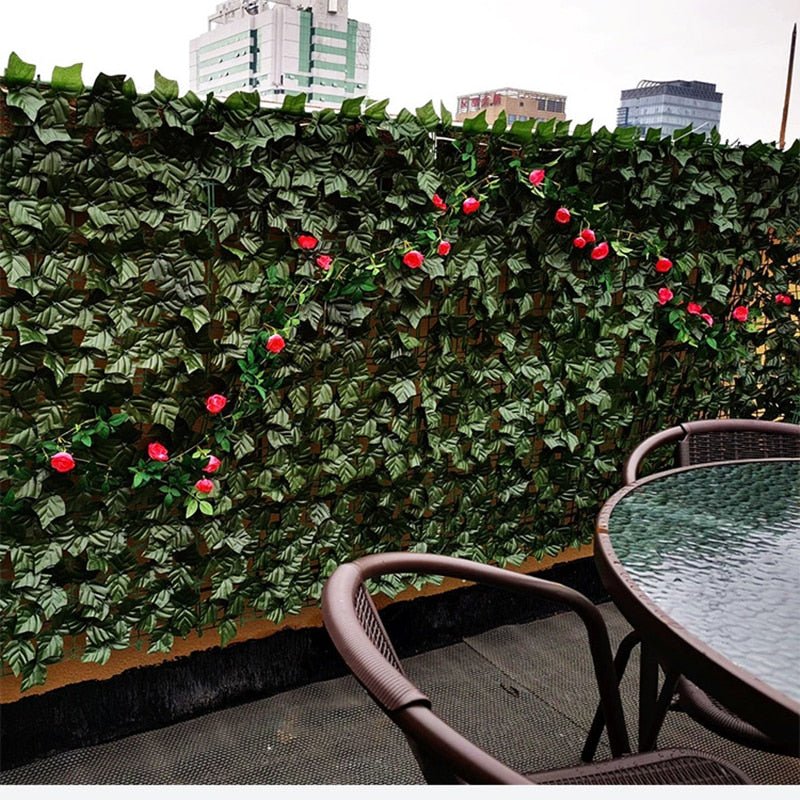 Artificial Privacy Leaf Fence Screen Greenery For Outdoor Garden Patio