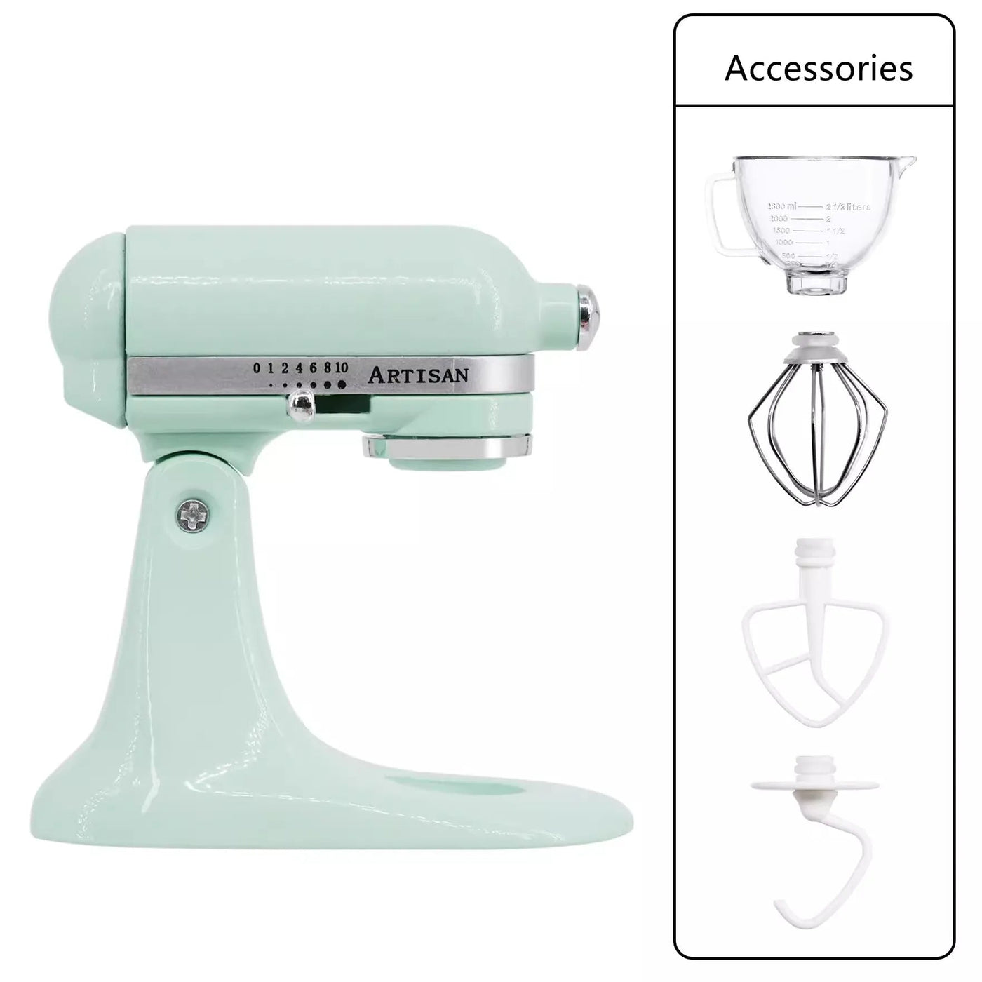 Miniature Stand Mixer Metal 1:6 Scale Dollhouse Kitchen Blender