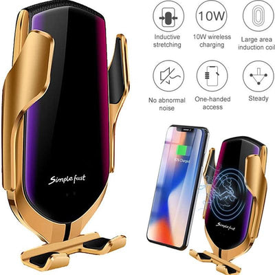 Automatic Clamping Wireless Car Charger Stand For Easy Charging