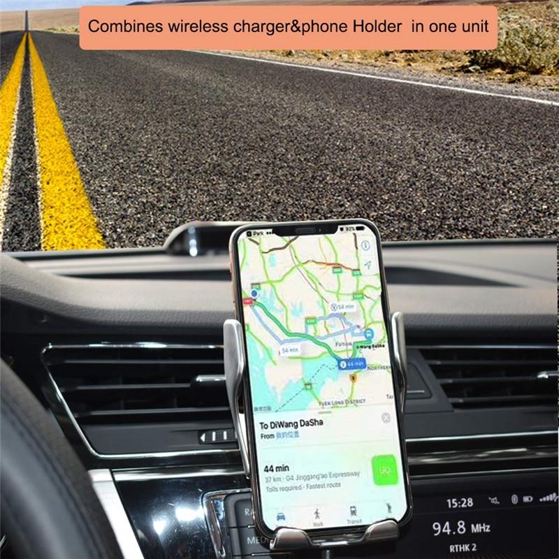 Automatic Clamping Wireless Car Charger Stand For Easy Charging