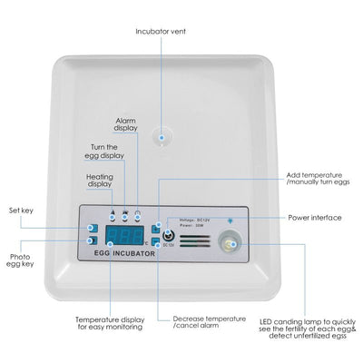 Automatic Egg Incubator For Poultry Hatching 16 Eggs Capacity