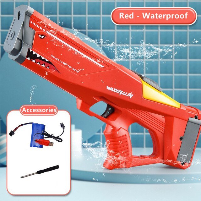 Automatic Electric Water Gun Shark Toy For Kids Splash Fun