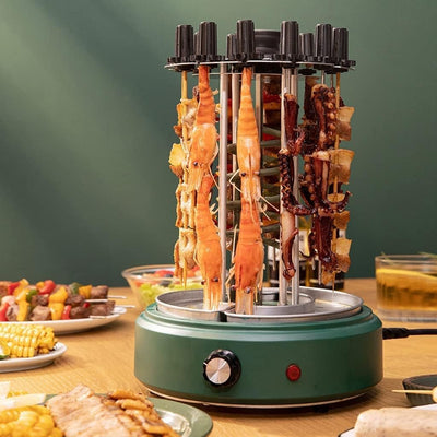 Automatic Smoke-Free Skewers Machine Rotating Lamb Kebab BBQ