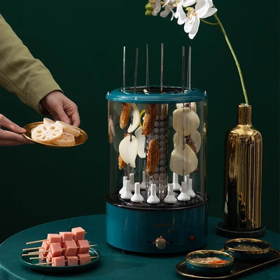 Automatic Smoke-Free Skewers Machine Rotating Lamb Kebab BBQ