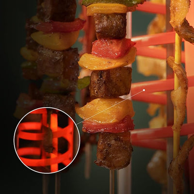 Automatic Smoke-Free Skewers Machine Rotating Lamb Kebab BBQ