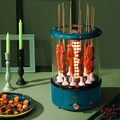 Automatic Smoke-Free Skewers Machine Rotating Lamb Kebab BBQ