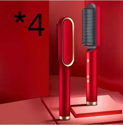 2 In 1 Hair Straightener Hot Comb Curling Tong Electric Brush