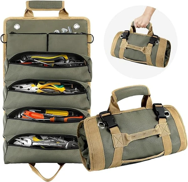 Durable Tool Roll Bag Organizer For Portable Tool Storage