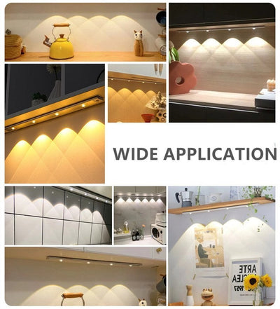 LED Motion Sensor Cabinet Light USB Rechargeable Wireless Lamp