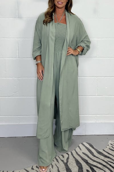 Women's Backless Two-Piece Set Lace-Up Wide Leg Outfit