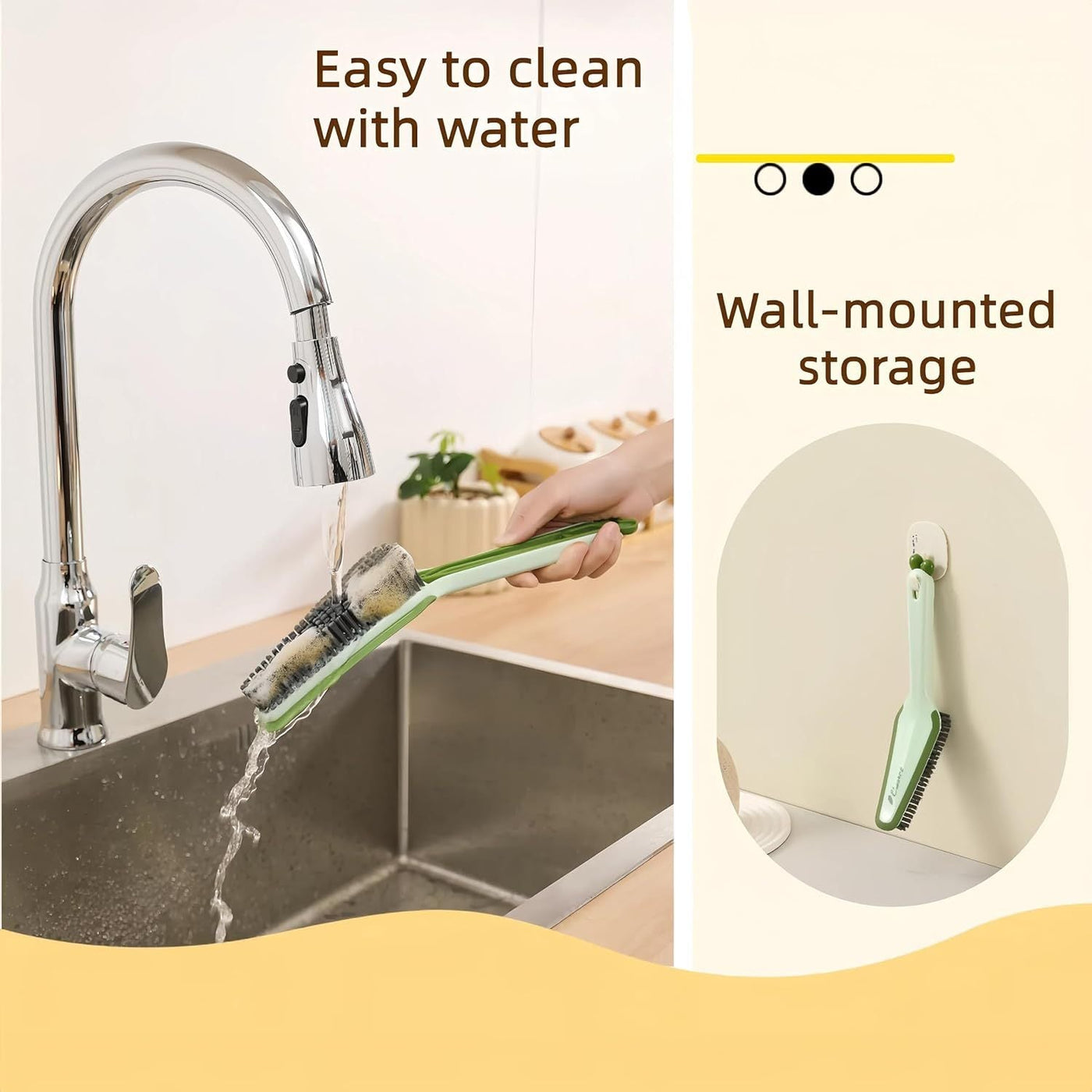 3 In 1 Pet Cleaning Brush Detachable Scrub For Kitchen Bathroom Shoes