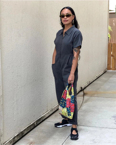 Cropped Utility Jumpsuit Stylish Casual Sleeveless Pocket Design