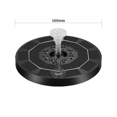 Solar Water Fountain With LED Lights 6 Nozzles 3000mAh Battery