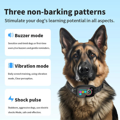 Anti Barking Dog Collar Rechargeable Waterproof Digital Display Collar