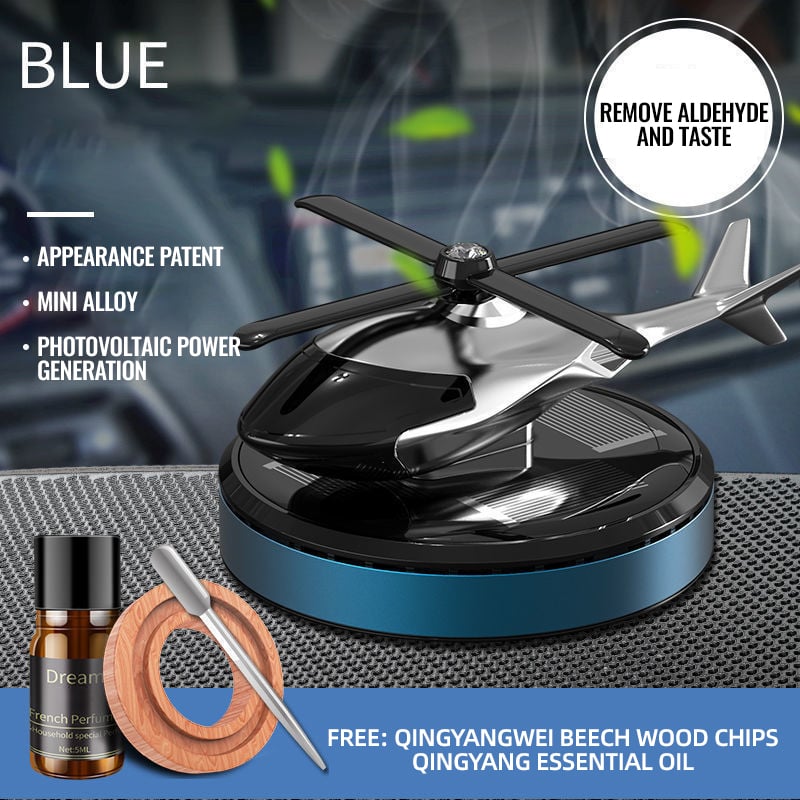 Metal Solar Helicopter Car Air Freshener For Vehicle Interior Decor