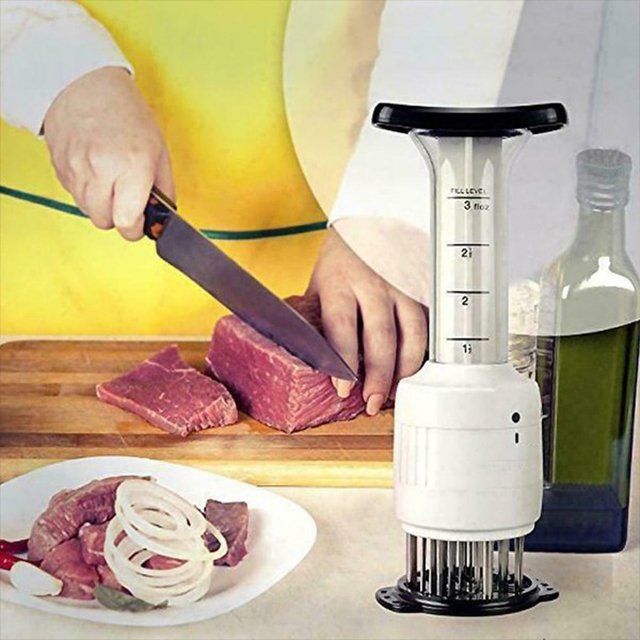 2-in-1 Meat Tenderizer And Marinade Injector Tool