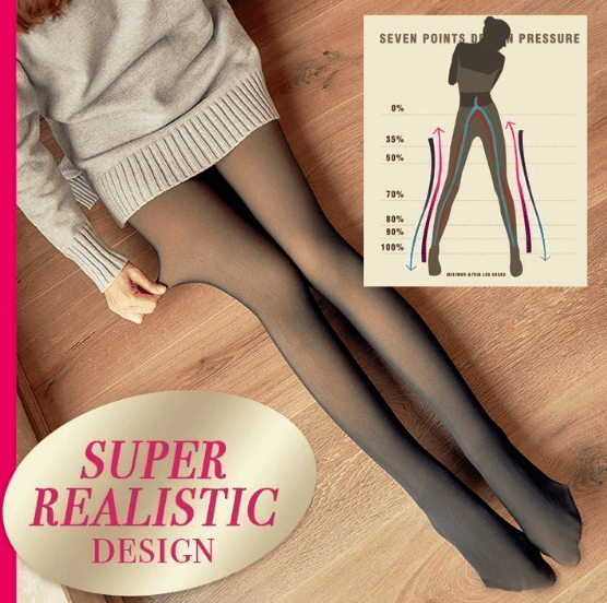 Flawless Legs Translucent Warm Fleece Pantyhose For Comfort