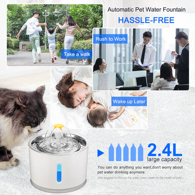 PurrFlow Automatic Cat Water Feeder With Timed Dispensing System