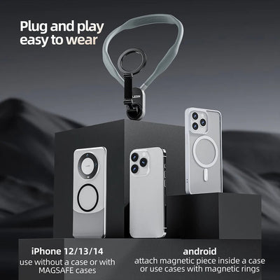 Magnetic Neck Mount For Phones Hands Free Convenient Holder