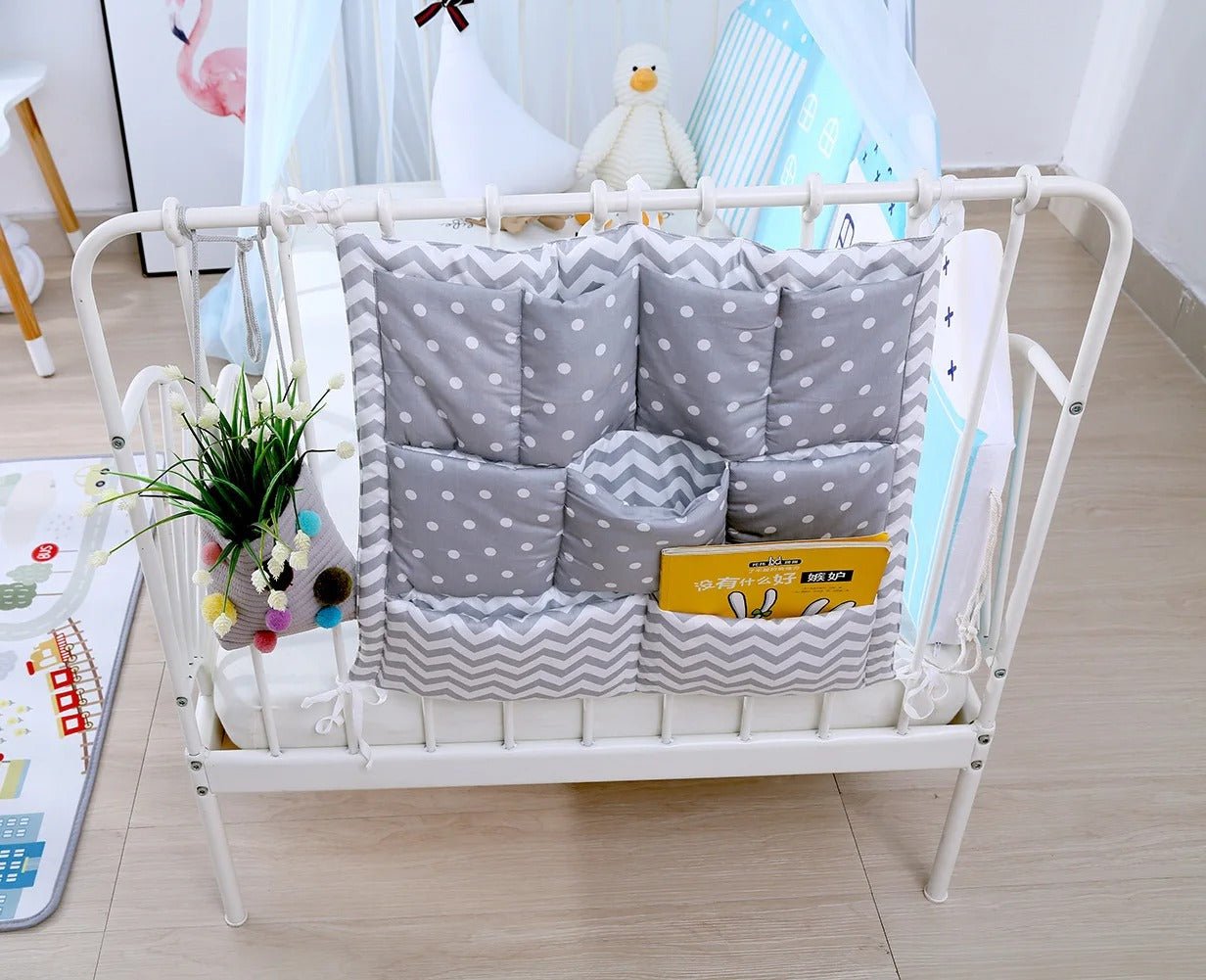 Baby Bed Hanging Organizer With Multiple Pockets For Toys Storage