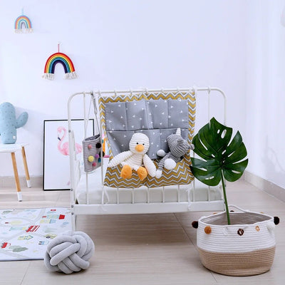 Baby Bed Hanging Organizer With Multiple Pockets For Toys Storage