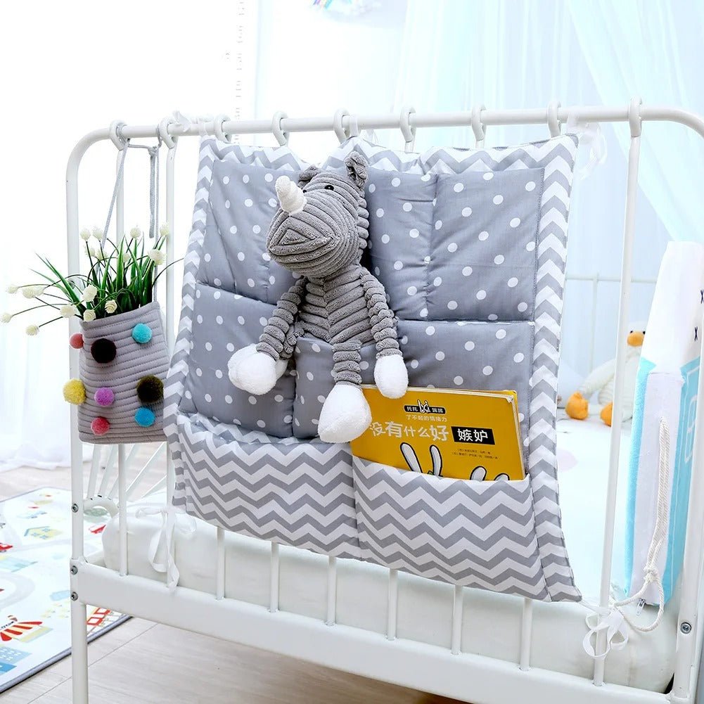 Baby Bed Hanging Organizer With Multiple Pockets For Toys Storage