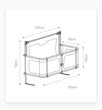 Baby Bed Rail Portable 3 In 1 Guardrail For Cribs 0 To 36 Months