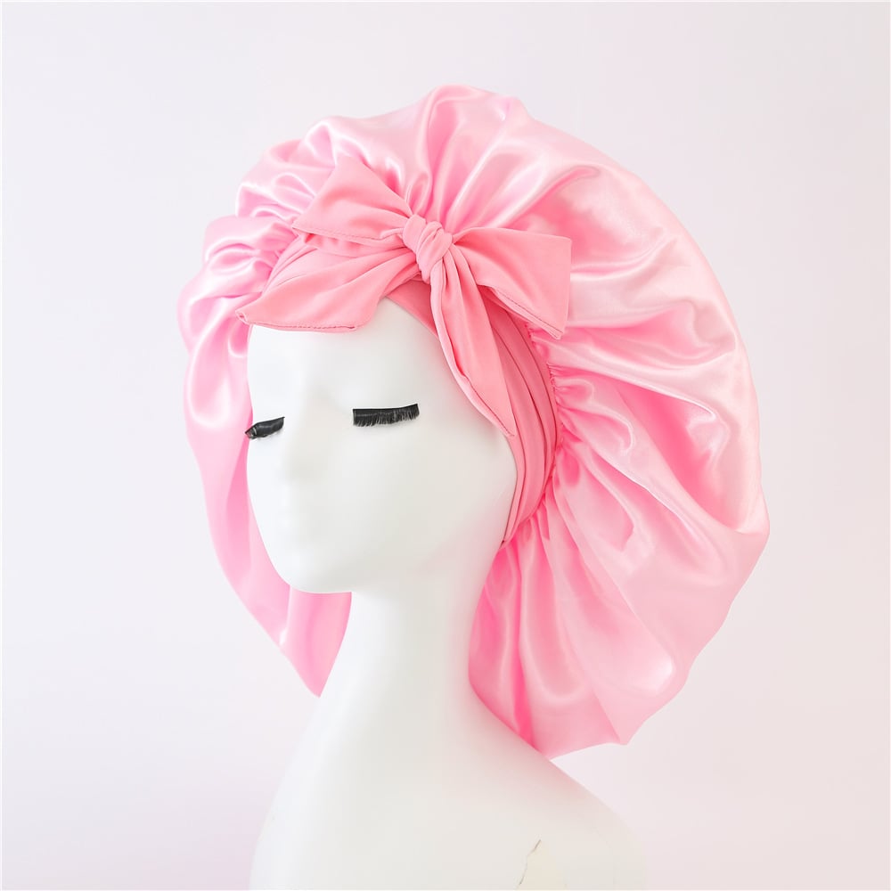 Layered Satin Hair Bonnet For Smooth Hair Care And Protection