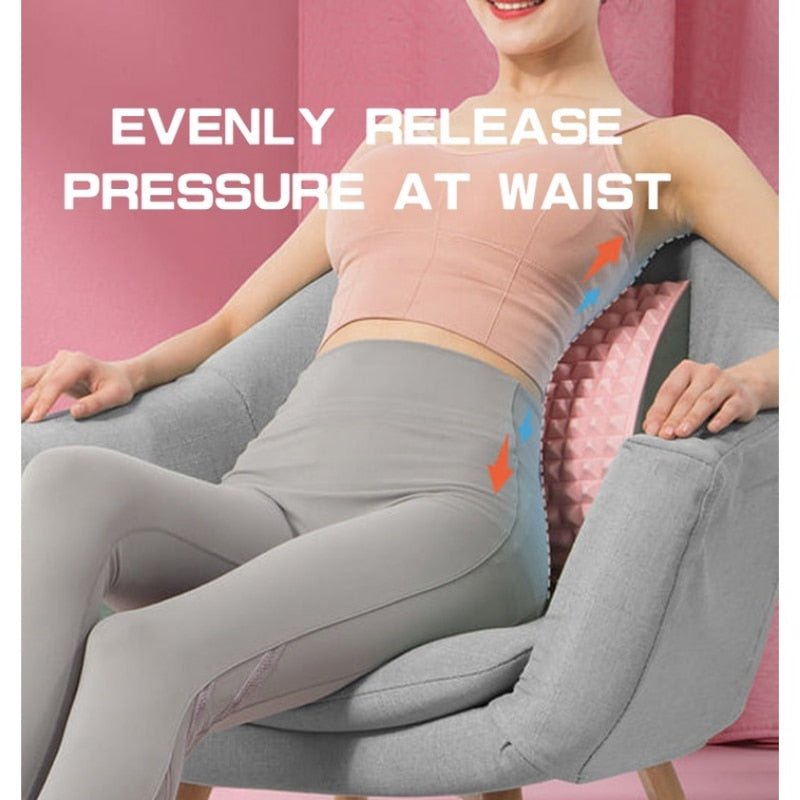 Back Stretcher Pillow For Lumbar Support And Pain Relief Therapy