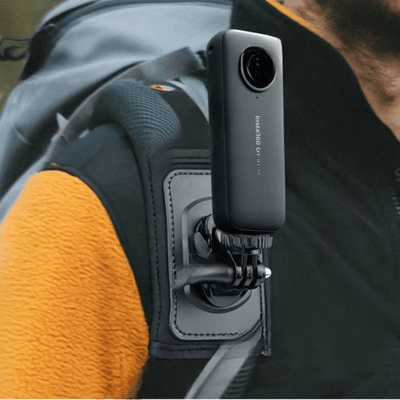 Backpack Strap Mount Adjustable 360 Degree Rotating Action Camera Holder