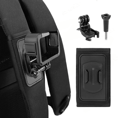 Backpack Strap Mount Adjustable 360 Degree Rotating Action Camera Holder