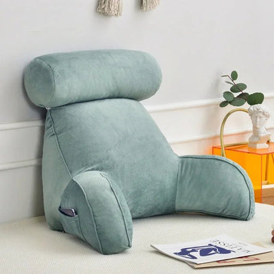 Backrest Pillow With Arms Adjustable Headrest Neck Support Cushion
