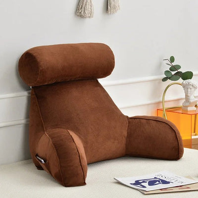 Backrest Pillow With Arms Adjustable Headrest Neck Support Cushion