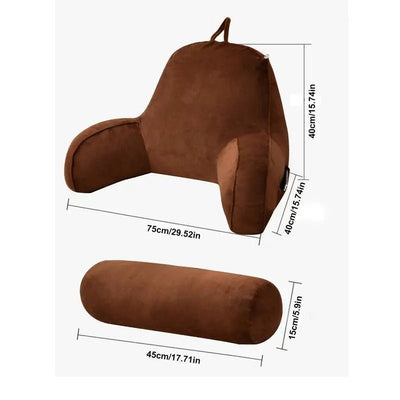 Backrest Pillow With Arms Adjustable Headrest Neck Support Cushion