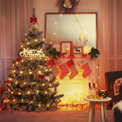 Battery-Operated Christmas Ribbon Light LED Fairy Lights For Tree Ornaments