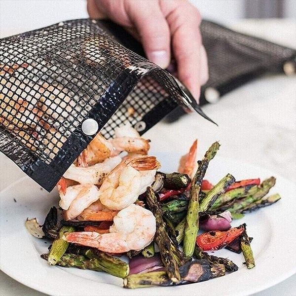 BBQ Mesh Grilling Bag Reusable Non Stick Cooking Grill Basket
