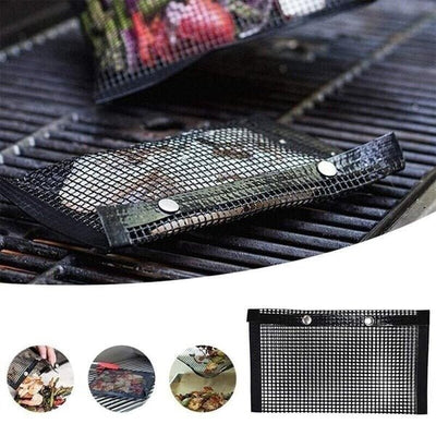 BBQ Mesh Grilling Bag Reusable Non Stick Cooking Grill Basket