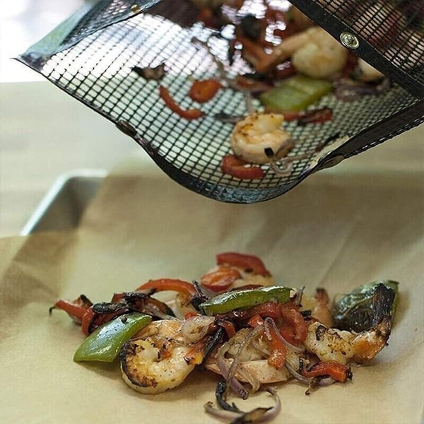 BBQ Mesh Grilling Bag Reusable Non Stick Cooking Grill Basket