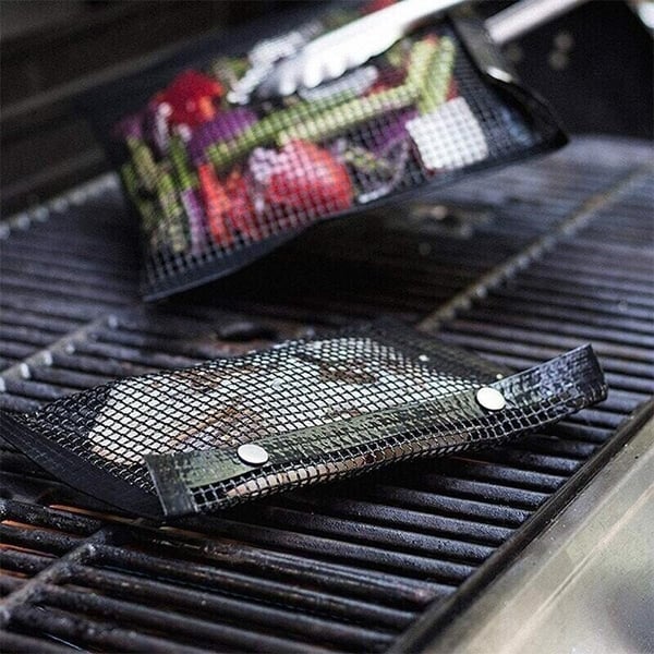 BBQ Mesh Grilling Bag Reusable Non Stick Cooking Grill Basket