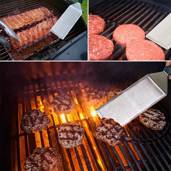 BBQ Spatula And Holder Set For Griddle Camping Outdoor Cooking