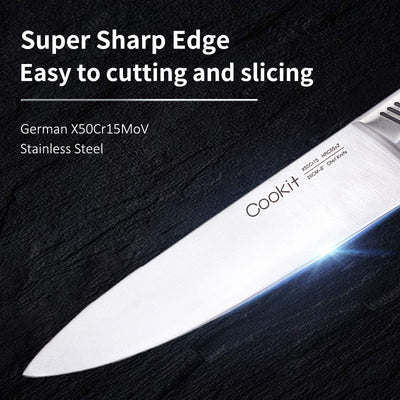 15 Piece Kitchen Knife Set German Stainless Steel With Block And Scissors