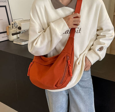Women's Nylon Crossbody Bag Plain Color Fashion Hobo Style Tote
