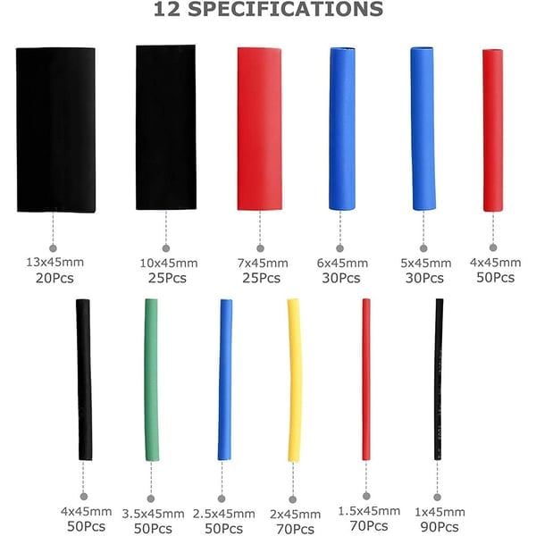 Heat Shrink Tubing Insulation Sleeve Kit Box Set