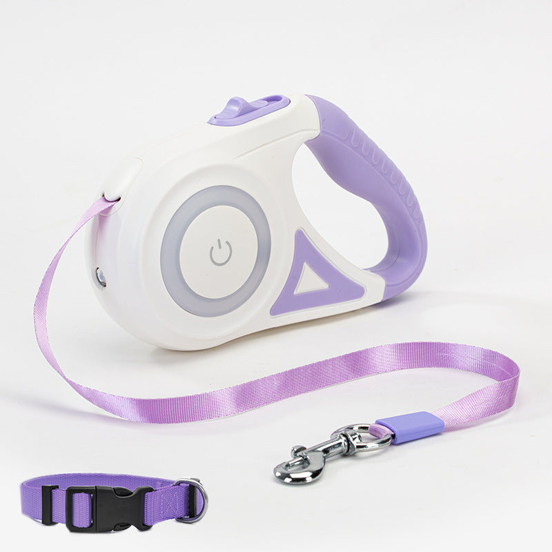 Retractable Dog Leash With Collar And Traction Rope For Small Medium Dogs