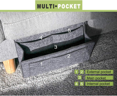 Bedside Storage Organizer Felt Hanging Bag For Bedroom Essentials