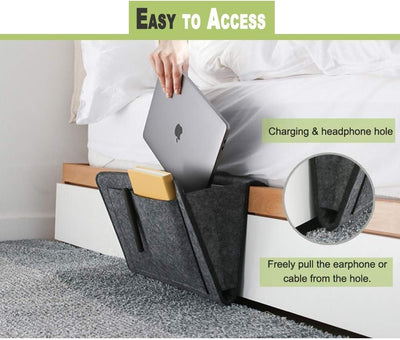 Bedside Storage Organizer Felt Hanging Bag For Bedroom Essentials